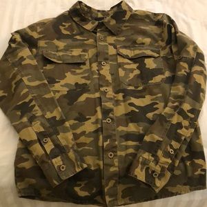 Burnside Camo long sleeve button up